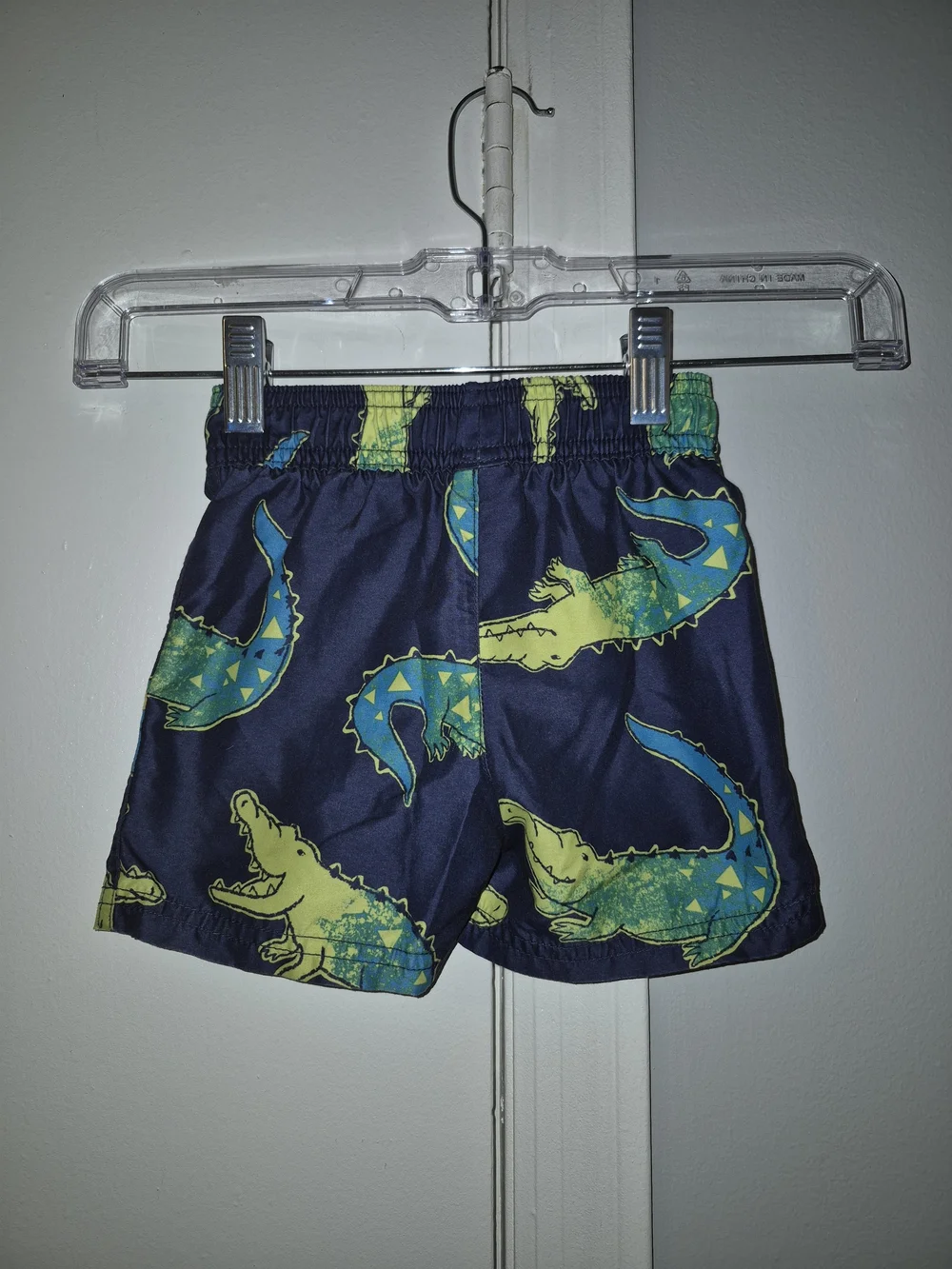 Child Of Mine By Carter's Boys 18 Month Navy Blue Crocodile Print Swim Shorts